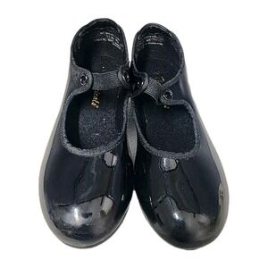 Theatricals Youth Girls Tap Shoes T9050C Black Easy Strap‎ Dance Size 12 M